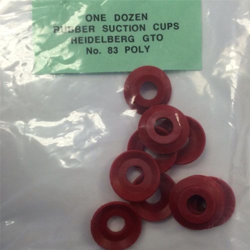 Qty 12 Red Rubber Suckers for Heidelberg GTO52 GTO46 &amp; Cylinders offset parts
