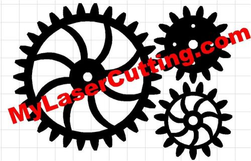 Steam punk style gears CNC dxf format cutting file for plasma, laser, water jet