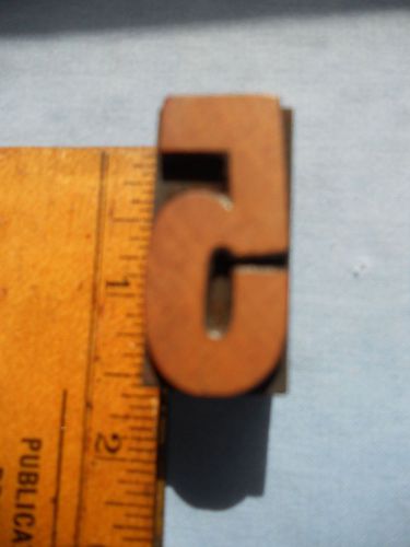 1 5/16&#034; x 11/16&#034; Wood Type Letterpress Printing Block Vintage ----- Number 5