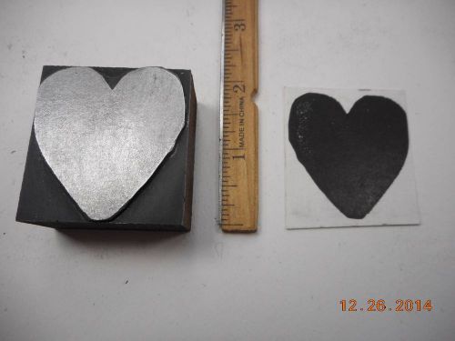 Letterpress Printing Printers Block, Solid Valentine Heart