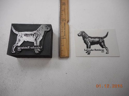 Letterpress Printing Printers Block, Labrador Retriever Dog