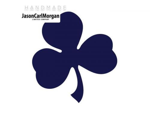 JCM® Iron On Applique Decal, Shamrock Navy Blue