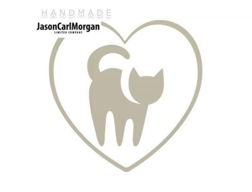 JCM® Iron On Applique Decal, I Love My Cat Silver
