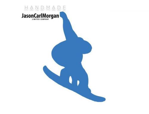 JCM® Iron On Applique Decal, Snowboarding Sky Blue