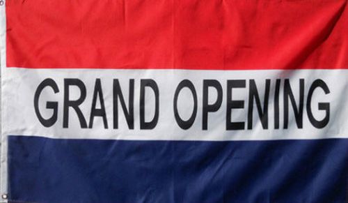 NEW TOP QUALITY 3X5 GRAND OPENING OPEN FLAG SIGN