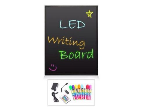 New pyle plwb6090 erasable illuminated led writing board w/ remote &amp; 8 markers for sale