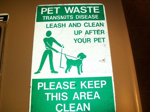 LOT OF 2 PET WASTE DOG SIGNS 12 X 18