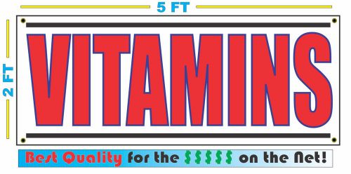 VITAMINS Banner Sign NEW Larger Size Best Quality for The $$$