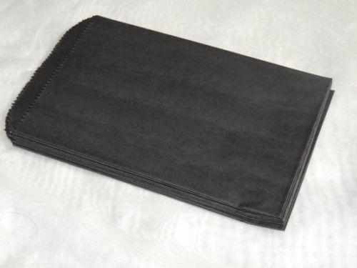 50 -5x7 BLACK Paper Party Bags, Paper Merchandise Serrated Edged Bags