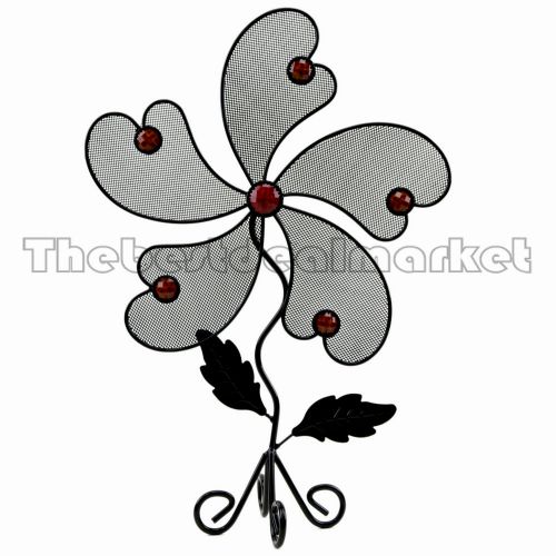New Fancy Earring Jewelry Display Stand Holder Flower Fan Black P0873 Women Gift