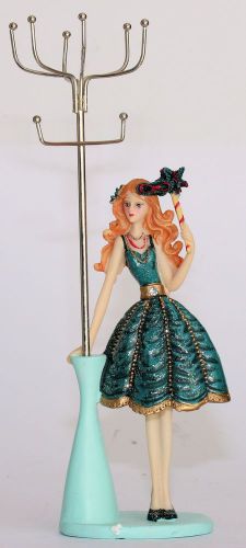 PRETTY EUROPEAN WOMAN JEWELLERY STAND HOLDER 24cm High 3 COLOURS TO CHOOSE FROM