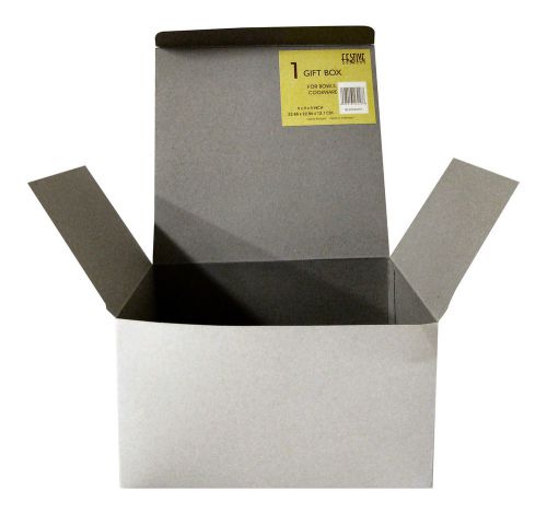 50 White Gift Boxes 9x9x5 Cardboard Folding Retail Packaging for Bowls Cookware