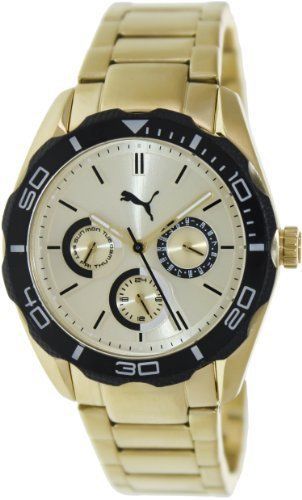 Puma Womens Challenger-S PU103192002 Gold Stainless-Steel Analog Quartz Watch wi