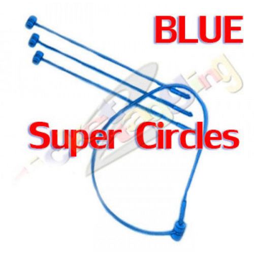 500 2.4&#034; BLUE SECUR-A-TACH LOCKING LOOP CIRCLES PRICE TAG LUGGAGE TAGGING BARBS