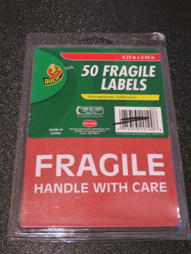 Duck Brand Fragile Handle With Care - Self-Adhesive Shipping Labels