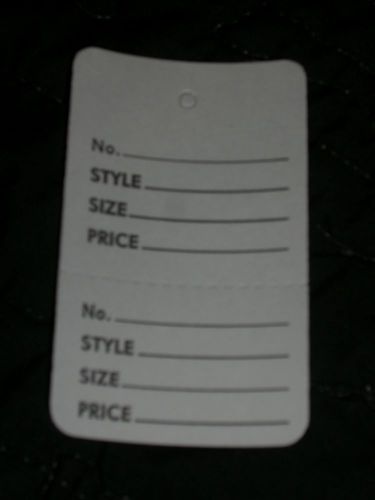 200 WHITE Small Perforated Unstrung Price Merchandise Store Tags