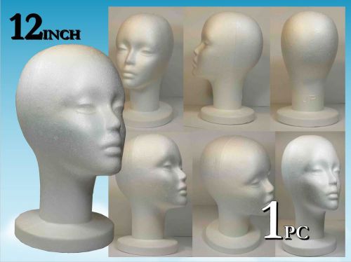 WIG STYROFOAM HEAD FOAM MANNEQUIN DISPLAY 12&#034; (1PC)