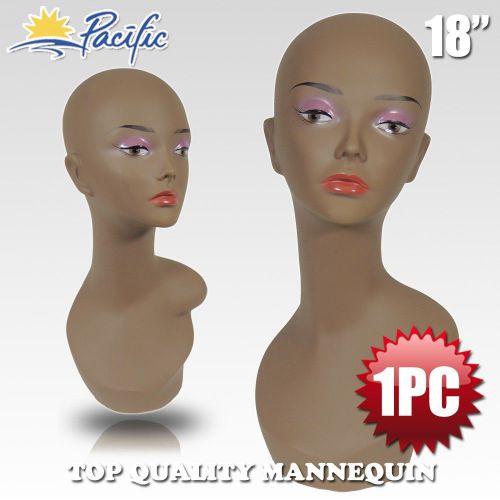 Realistic plastic lifesize female mannequin head display wig hat glasses pyed for sale