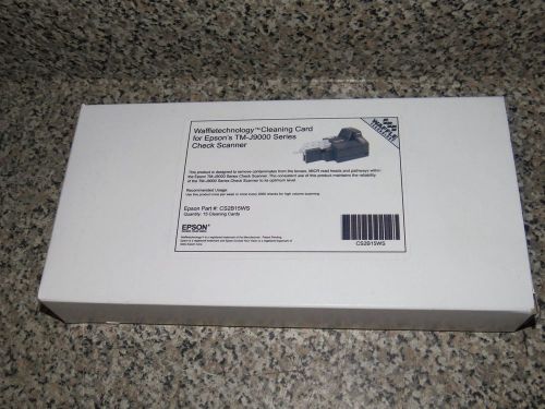 Waffle cleaning card for epsons tm-j9000 series check scanner -new 15/box for sale