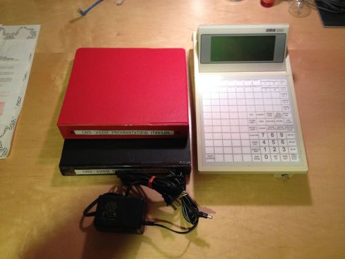 CRS3000 CASH REGISTER TERMINAL, POWER SUPPLY, AND FULL MANUALS