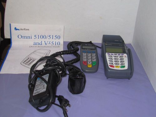 Verifone VX510 Omni  Credit Card Terminal  w/PinPad &amp; installation guide