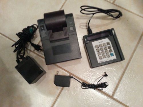 COMPLETE CREDIT CARD TERMINAL AND PRINTER...GREAT BACK UP