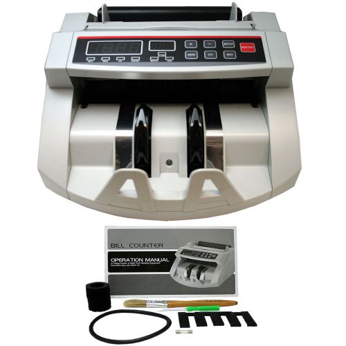 NEW! MONEY BILL CASH COUNTER BANK MACHINE COUNT CURRENCY COUNTING UV COUNTERFEIT