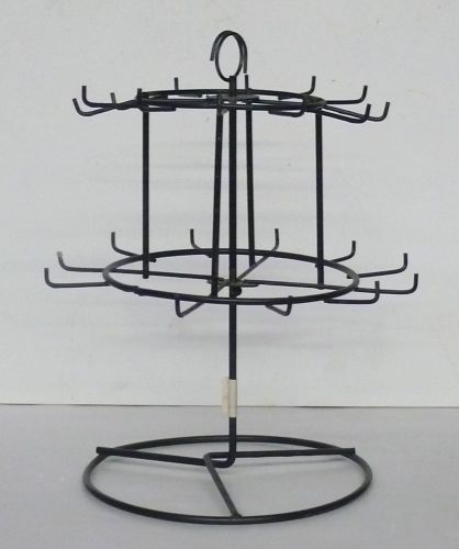 SPINNING WIRE JEWELRY DISPLAY RACK  &gt; BLACK WIRE DISPLAY &gt; 2 LEVELS