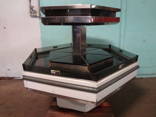 &#034; b k i &#034; h.d. commercial heated lighted hot food display merchandiser island for sale