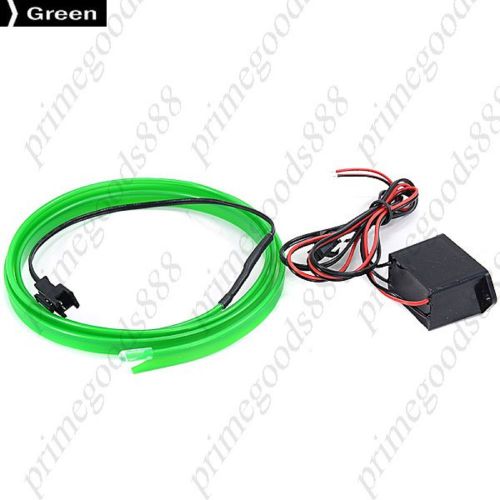 12V 2m Interior Flexible Neon Cigarette Lighter Light Glow Wire Lamp Car Green