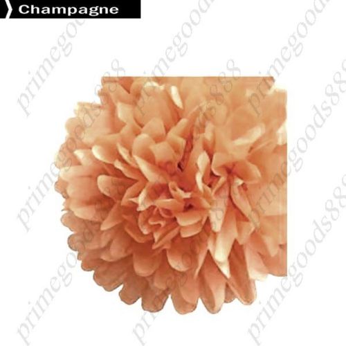13 c DIY Colored Paper Ball flower Wedding Bouquet New Home Holiday Champagne