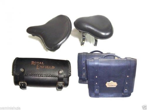 Complete Set Of Leather Seats, Saddle Bags &amp; Tool Roll Bag