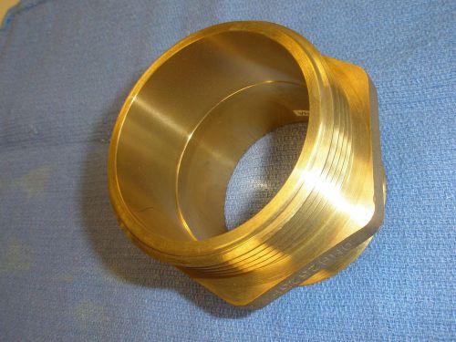 Dmh2525f brass hex nipple fire hose adapter 2-1/2&#034; npt x nst double male for sale