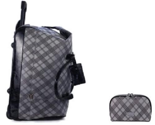 Moda meghan ladies womens wheeled travel duffel bag &amp; cosmetics case - navy for sale