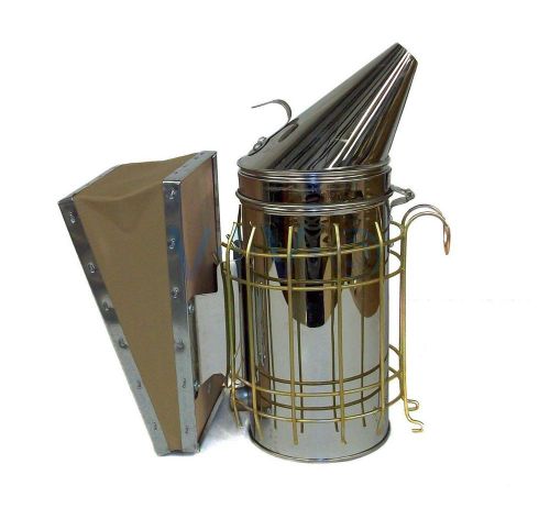 New beehive smoker stainless steel w/heat shield beekeeping equipment from vivo for sale