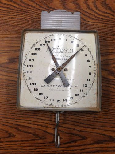 Hanson 60 lb Hanging Dairy Scale Model 600