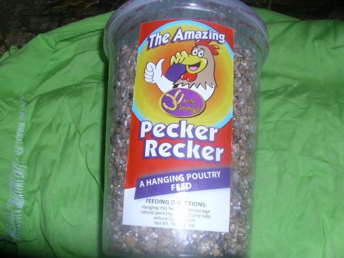1 pecker recker hanging poultry chicken blocks- corn, wheat, grit, oyster shells for sale