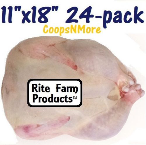 24 PK OF 11&#034;x18&#034; POULTRY SHRINK BAGS CHICKEN FOOD PROCESSING SAVER HEAT FREEZER