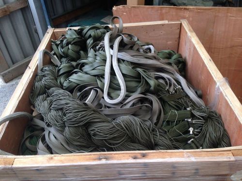 WHOLESALE LOT OF 1 SKID OF 12 CUT G11 MILITARY PARACHUTE 550 CORD/STRAPS!