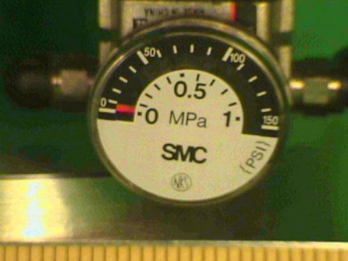Smc ar10-m5-z air regulator w/ bracket and 1/8&#034; tube fittings for sale
