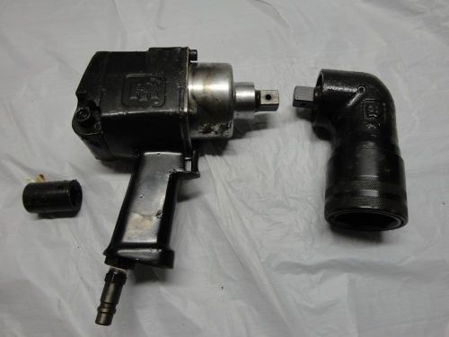Ingersoll rand 3/4 impact pneumatic air wrench with right angle attachment  gun for sale