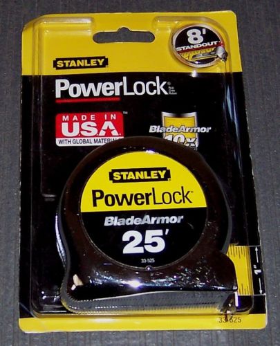 Stanley 33-525 25-foot-by-1-inch powerlock tape rule with blade armor for sale
