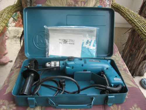 Makita 8401 2 Speed Hammer Drill 1/2&#034; With Case &amp; Instructions Used A Few Times