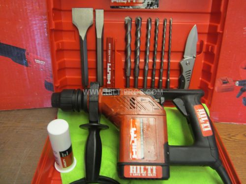 HILTI TE 15 ROTARY HAMMER DRILL,GREAT COND.,FREE CHISEL,BITS, GREASE,FAST SHIP