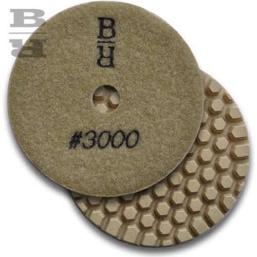 Buddy Rhodes 4&#034; 3000 Grit Dry DHEX Concrete Countertop Wet Dry Polishing Pad 6mm