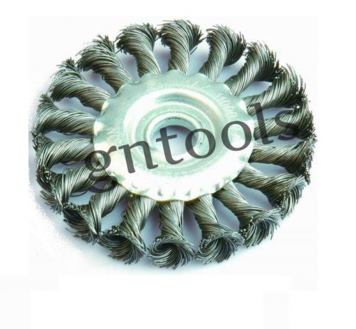 100mm 4&#034; Twist Knot Wire Wheel Brush For 115mm Angle Grinder Metal Work M14
