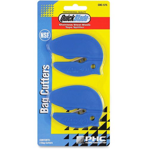 Phc raze safety bag cutter - blue - stainless steel, plastic (cbc575) for sale