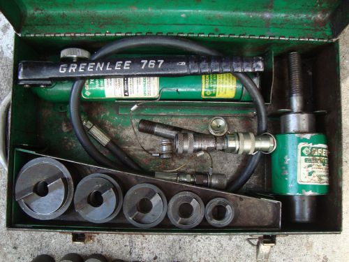 Greenlee 7306 slug splitter hydraulic knockout set w/pump 1/2&#034;-2&#034; ko for sale