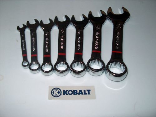 Kobalt 7 piece sae stubby combination wrench set 1/4 to 3/4&#034;  **new** for sale