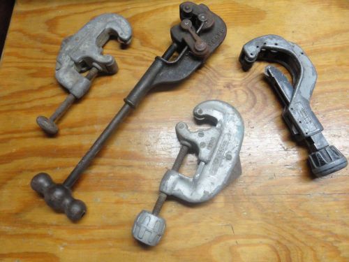 Lot of 4 Vintage Pipe cutters 2 Rigid #20&#039; Ritchie 60123&#039; crown #1Made in USA